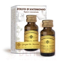 Zolfo d'antimonio 10ml antica e speciale preparazione con alcol purificato metodo dr. Giorgini