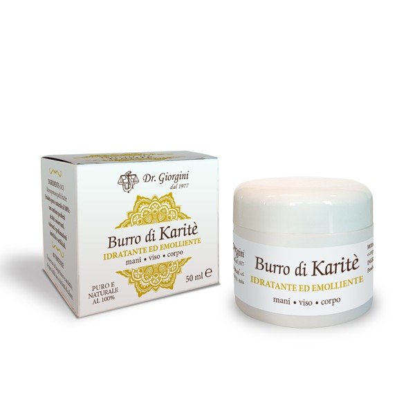 Burro di Karitè puro 50ml. Rigenerante, elasticizzante antiossidante, emolliente e nutriente per la cute