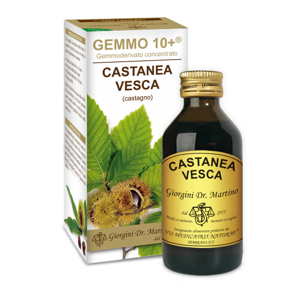 Gemmo 10+ Castagno (Castanea vesca, sinonimo Castanea sativa) gemmoderivato analcolico 100ml - dr.Giorgini
