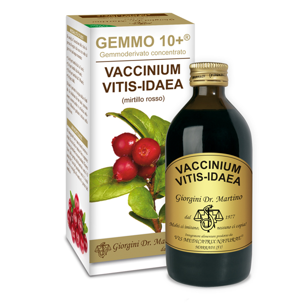Gemmo 10+ Mirtillo rosso (Vaccinium vitis-idaea) gemmoderivato 200ml - dr.Giorgini