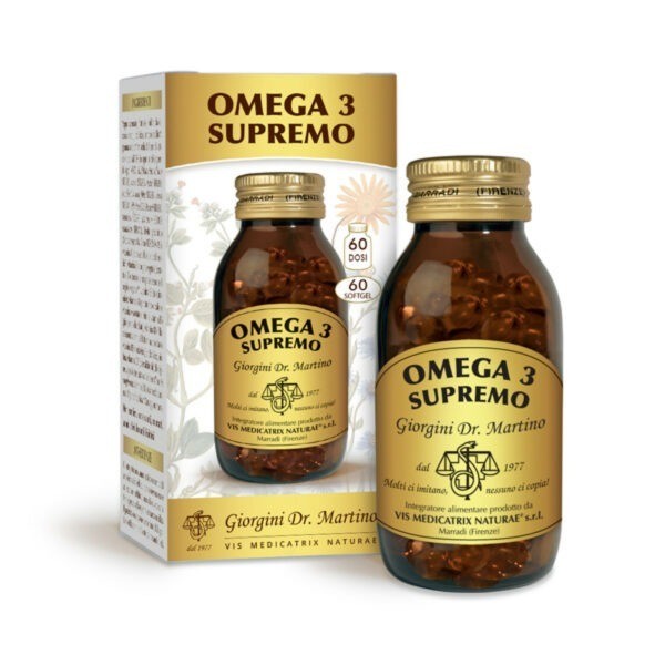 Omega 3 Supremo 60 perle ricco di acidi grassi polinsaturi essenziali Omega 3 EPA e DHA dr. Giorgini