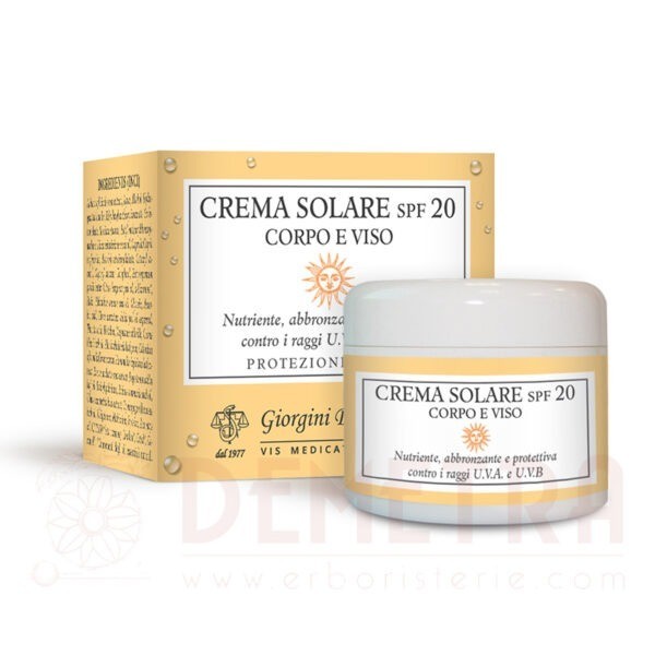 Crema Solare SPF20 Viso e Corpo e decollete' 50ml dr.Giorgini