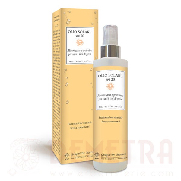 Olio Solare SPF20 per tutti i tipi di pelle 250ml dr.Giorgini