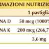 Vitamina D Vegana con K2 e Boro 60 Pastiglie